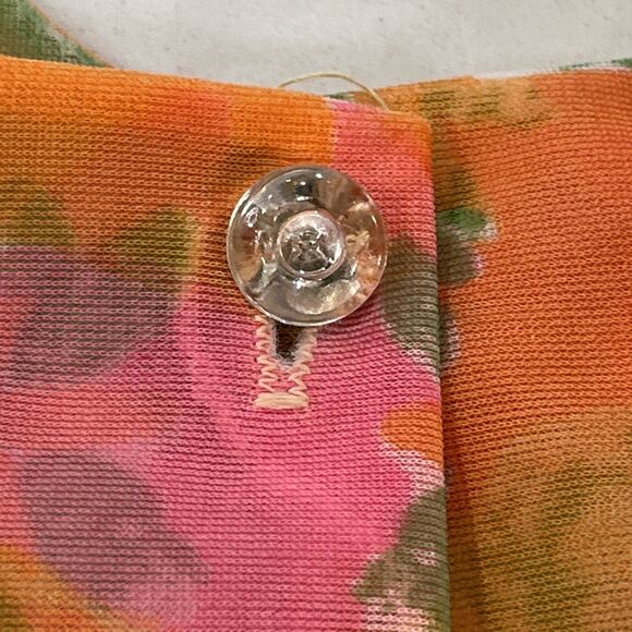 GMC Union Made Vintage 60's Sheer Jumpsuit Nightie Lingerie Psychedelic Flower - Picture 5 of 9